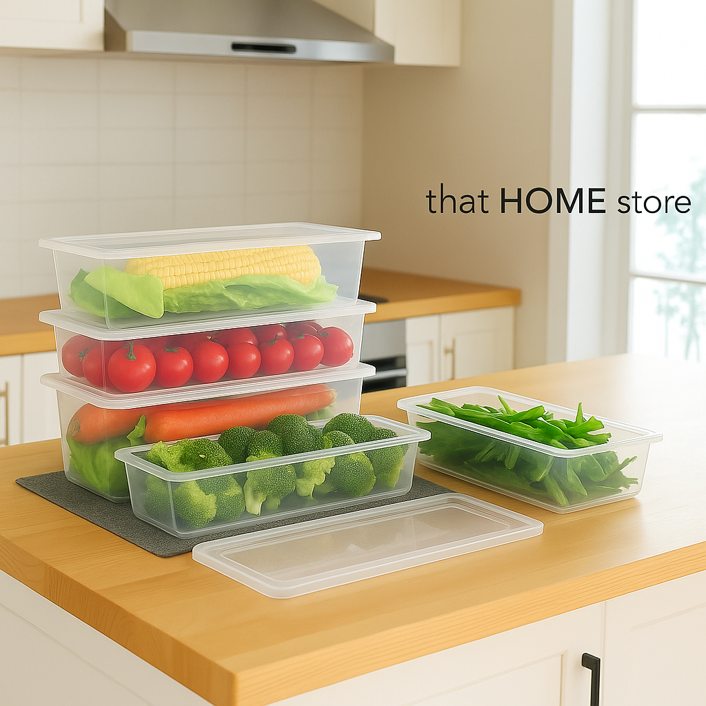 Fridge Storage Containers with Drain Plate