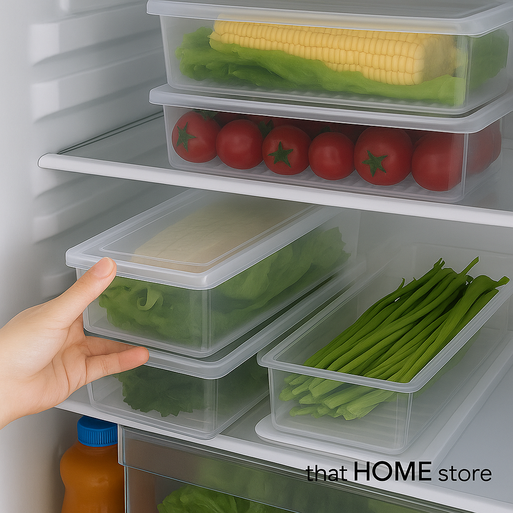 Fridge Storage Containers with Drain Plate