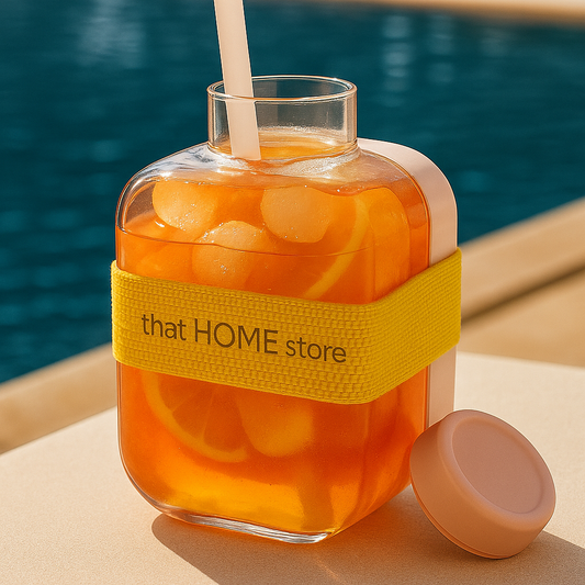 2 in 1 Touch Press Ice Cube Mold Water Bottle with Lid and Straw