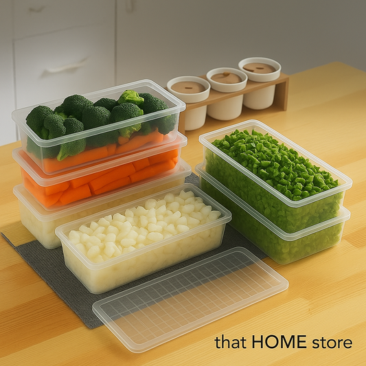 Fridge Storage Containers with Drain Plate