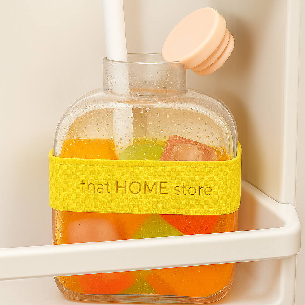 2 in 1 Touch Press Ice Cube Mold Water Bottle with Lid and Straw
